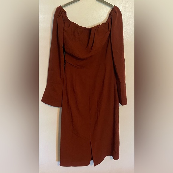 Future Collective Midi Dress Burnt Orange Color. 2-Size 14 Available - Picture 4 of 6
